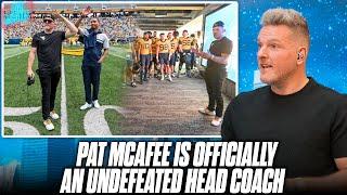 Pat McAfee Is Officially An Undefeated College Football Coach Beat Pat White In WVU Spring Game