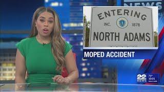 Moped vs motor vehicle crash in North Adams leaves one person seriously injured