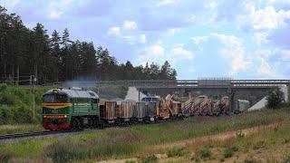 M62-1701 with maintenance train  М62-1701 с хозяйственным поездом