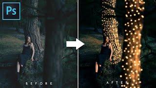 How To Make String Lights in Photoshop Photoshop Tutorial  Glowing Effect