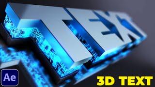 Element 3D Text Tutorial in After Effects  3D Text Animation in Element 3D