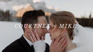 Classic Winter Wedding  Banff National Park  Courtney + Mike 4k Sneak Peek