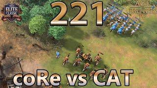 coRe vs CAT - The Elite Classic - Qualifier 2 - BO5 - Age of Empires 4 - Cast 221