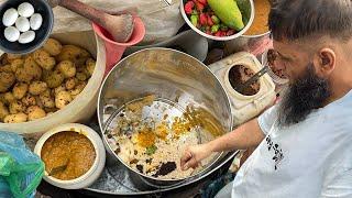 Hardworking old Man selling SPECIAL Duck Egg Masala Jhal Muri - Bangladeshi Street Food