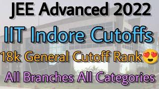 IIT Indore Cutoffs 202221 JEE Advanced 18k General Cutoff Rank All Branches All Categories