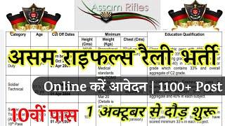 Assam Rifles Rally Recruitment 2024 Notification  Assam Rifles New Vacancy 2024  Bharti SEP Jobs