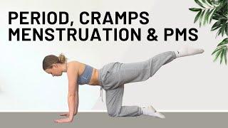 10 MIN SLOW WORKOUT FOR PERIOD  PMS - Ease Period Pain and Bloating