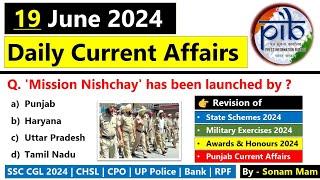 Daily current affairs 2024  19 June 2024 Current Affairs  Current Affairs Today 2024
