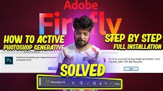 How To Use Adobe Firefly With Photoshop  Adobe Firefly Generative Fill Not Working  Hindi