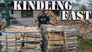 The Fastest Way To Make Kindling - A Vertical Log Splitter