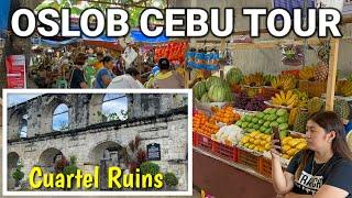 OSLOB CEBU Philippines  Walking Tour at Brgy. Poblacion Oslob - Public Market & Cuartel Ruins