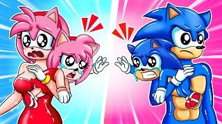 Dad & Mom Please Dont Go? -Baby Sonic Sad Story - Sonic The Hedgehog 3 Animation