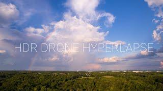 HDR Drone Hyperlapse of Clouds Sunsets and Rainbows 3
