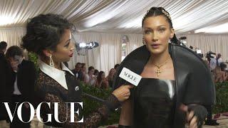 Bella Hadid on Her 10-Pound Sewn-In Veil  Met Gala 2018 With Liza Koshy  Vogue