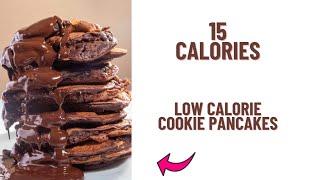 Low calorie chocolate cookie pancakes- low calorie pancakes- low calorie chocolate cookie recipe