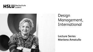 Design Management International lecture series w Amatullo about Design Attitude & Social Innovation