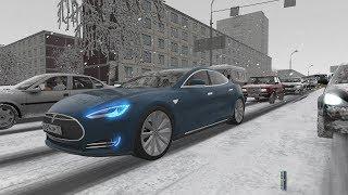 City Car Driving Tesla Model S in Moskau