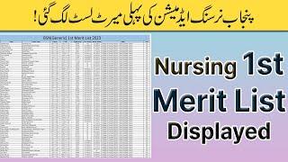 Nursing 1st Merit List announced for Admissions in Govt Nursing Colleges of Punjab  PakEduCareer