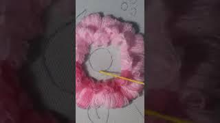 Amazing bouquet Wool Embroidery Very simple flower embroidery