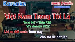 Việt Nam Trong Tôi Là Karaoke Tone Nữ  Thùy Chi & VTV Awards 2022  Beat Chuẩn