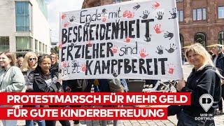 Gehen bald die Lichter aus? Protestmarsch für eine auskömmliche Finanzierung der Kinderbetreuung