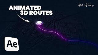 EASY WAY To Create 3D Map Routes  GEOlayers & After Effects