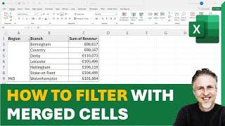 How to Filter with Merged Cells in Excel  Cannot Filter Merged Cells - Filter Only Shows First Row