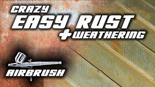 Airbrushing Easy Rust - crazy easy airbrush model weathering trick