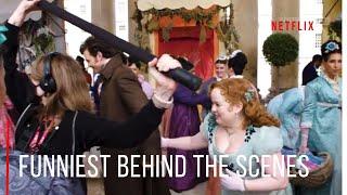 Bridgerton Season 3 Funniest Behind the Scenes and Bloopers of Nicola and Luke- Penelope and Colin