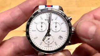How to set time and date and chronograph on a Tissot Quickster Watch