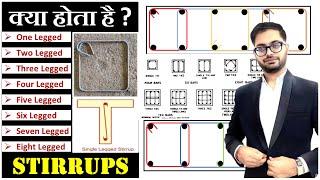 Different Type of Stirrups in Beam and Column  What are One-Leg Two-Legged Stirrups By CivilGuruji