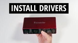 Scarlett 2i2 Setup - Driver Install and Registration