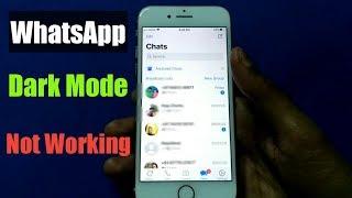 WhatsApp Dark Mode Not Working On iPhone