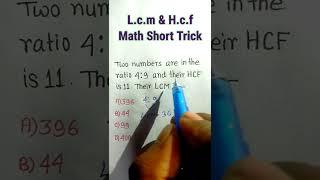 Hcf And Lcm Math Trick  LCM & HCF -25 Aptitude Trick  Division Trick Math Classes RRB #shorts