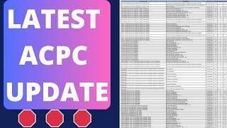 LATEST ACPC UPDATE FOR ADMISSION IN ENGINEERING