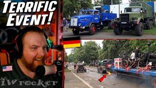 American Reacts to The Schleppertreffen - Germany Tractors & Trucks