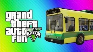 GTA Online Funny Moments - Home Run Vehicle Glitch Fun Banana Bus Launch Vanoss Bus