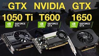 Geforce GTX 1050 Ti vs T600 vs GTX 1650 Gaming Test - 1080p in 5 Games