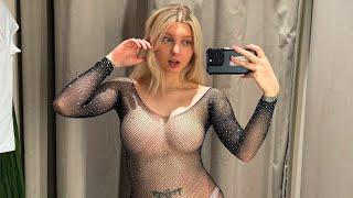 See-Through Try On Haul  Transparent Lingerie and Clothes  Try-On Haul At The Mall