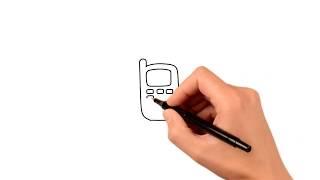 menggambar handpone  drawing handphone