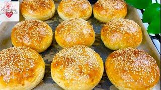 #آشپزی_با_عشق  نان همبرگر  خانگی    Hamburger bread Recipe