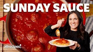 How to Make Meatballs & Sunday Sauce  Get Cookin  Allrecipes