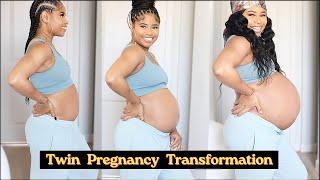 TWIN PREGNANCY TRANSFORMATION *week by week*
