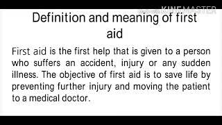 First aid principles Emergencies & Management