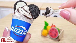 Making Miniature DQ Blizzards Ice cream In Mini Kitchen  ASMR Cooking Mini Food