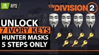 How To Get 7 Ivory Keys & Hunters Masks In 5 Easy Steps  Division 2  Spectre Mask