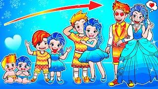 paper diy Elsa Frozen Cold and Hot Boyfriend Growing Up  Elsa Compilation 놀이 종이