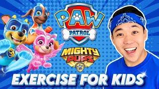 ‍️ Paw Patrol MIGHTY PUPS Videogame Workout  Epic Kids Exercise