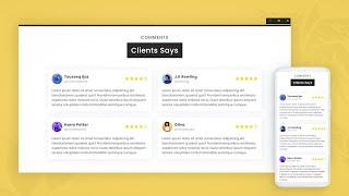 Responsive Customer Reviews on Website Only Using HTML and CSS