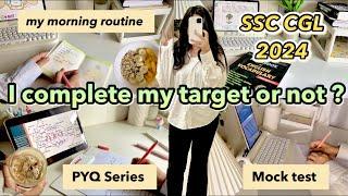 SSC CGL 2024 target Ssc Cgl study vlog My full day routine completing my tasks #cgl2024 #sscvlog